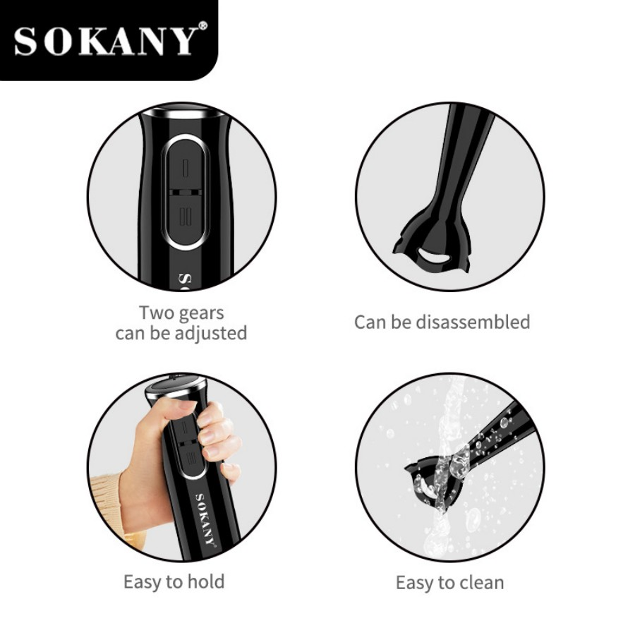 Mixeur à main SOKANY SK-1724,  - Immersion Hand Blender Set avis et prix